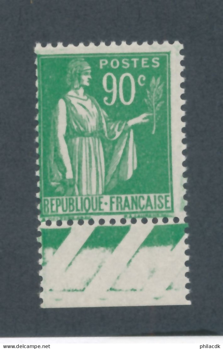 FRANCE - N° 367 NEUF** SANS CHARNIERE AVEC BORD DE FEUILLE - 1937/39 - 1932-39 Frieden