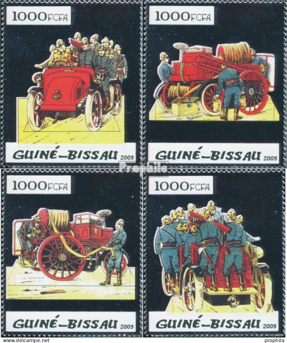 Guinea-Bissau 2956-2959 (kompl. Ausgabe) Postfrisch 2005 Feuerwehrautos - Guinea-Bissau