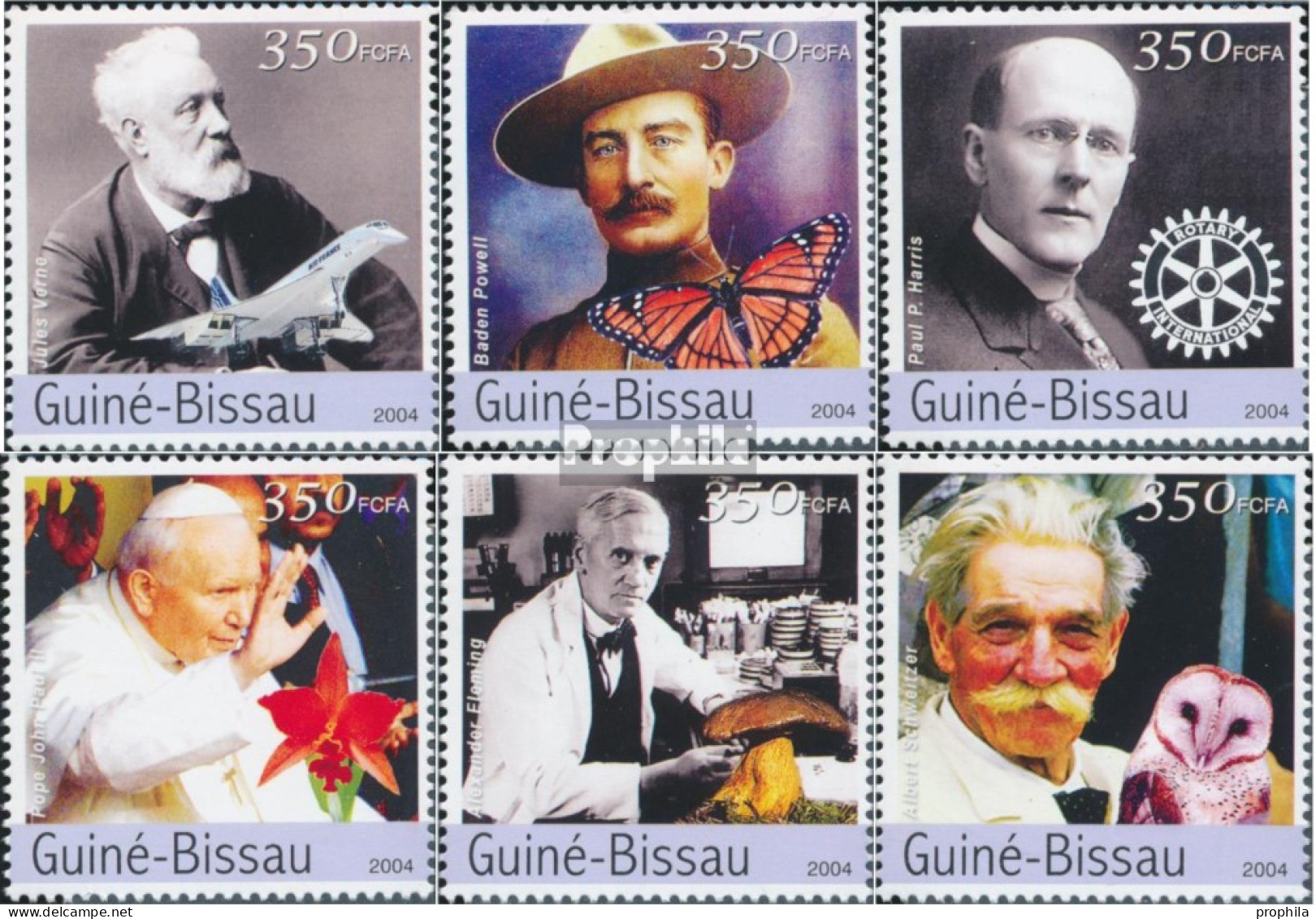 Guinea-Bissau 2706-2711 (kompl. Ausgabe) Postfrisch 2004 Persönlichkeiten - Guinea-Bissau