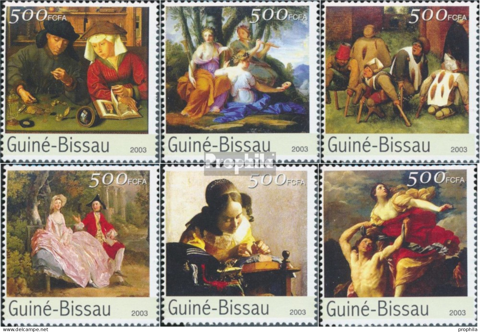 Guinea-Bissau 2694-2699 (kompl. Ausgabe) Postfrisch 2003 Louvre - Guinée-Bissau