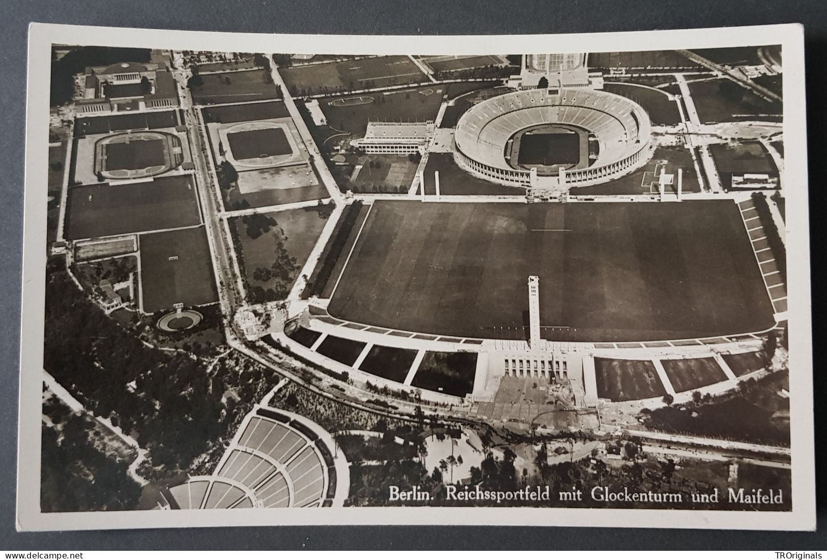 GERMANY THIRD 3rd REICH ORIGINAL POSTCARD BERLIN 1936 SUMMER OLYMPICS STADIUM VIEW - Juegos Olímpicos