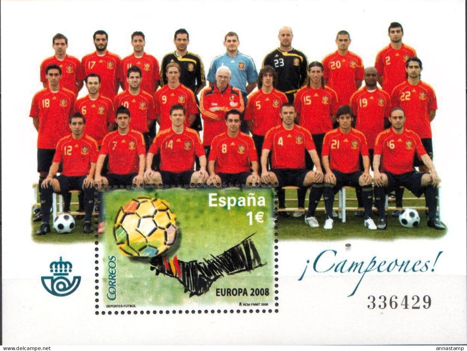 Spain MNH SS - Europei Di Calcio (UEFA)