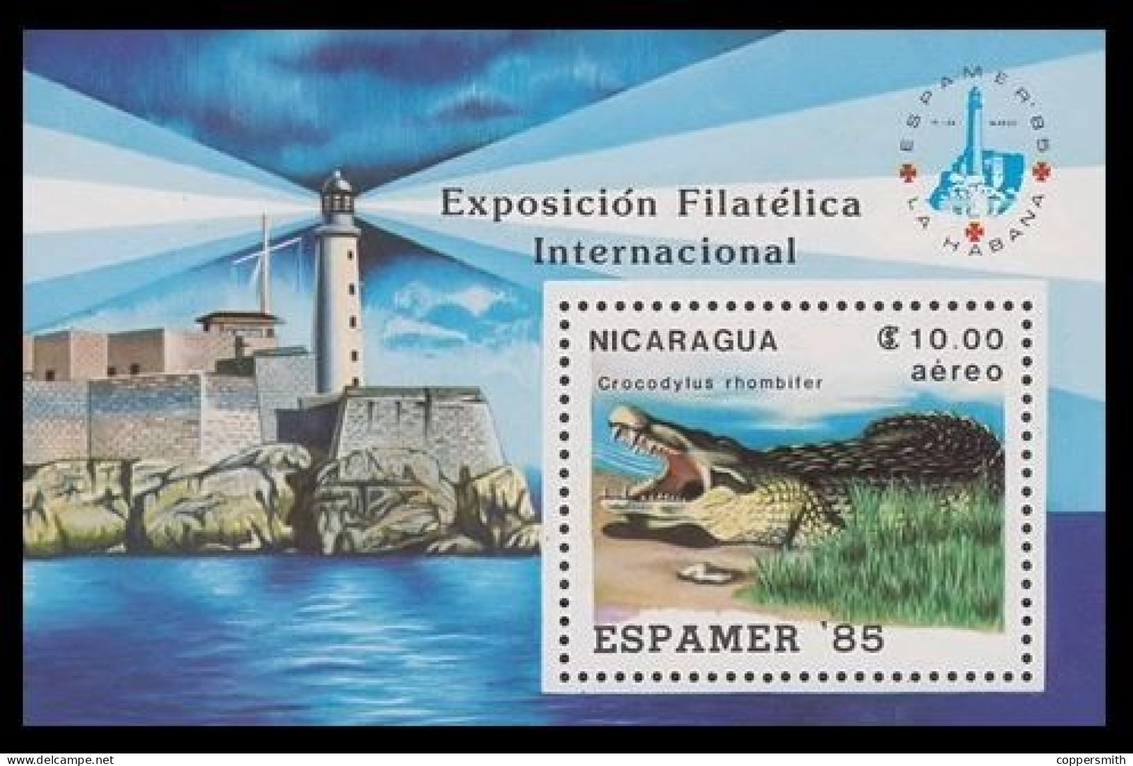 (059) Nicaragua  Fauna / Animals / Tiere / Crocodile Sheet / Bf / Bloc   ** / Mnh  Michel BL 164 - Nicaragua