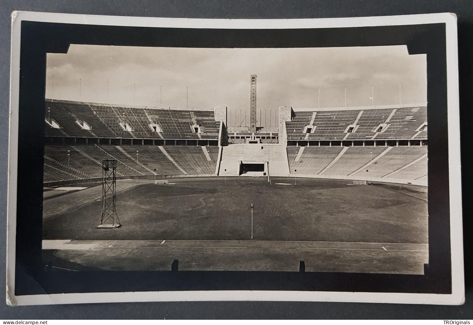 GERMANY THIRD 3rd REICH ORIGINAL POSTCARD BERLIN 1936 SUMMER OLYMPICS STADIUM VIEW - Jeux Olympiques