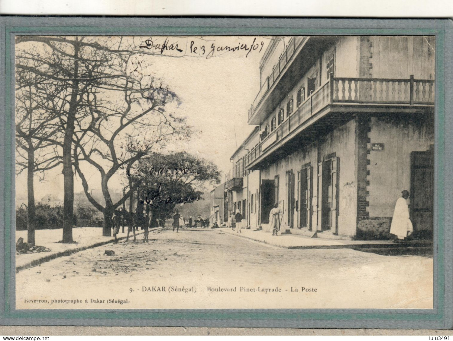 CPA-SENEGAL - DAKAR - Aspect De La Poste Du Boulevard Pinet-Laprade En 1904 - Senegal