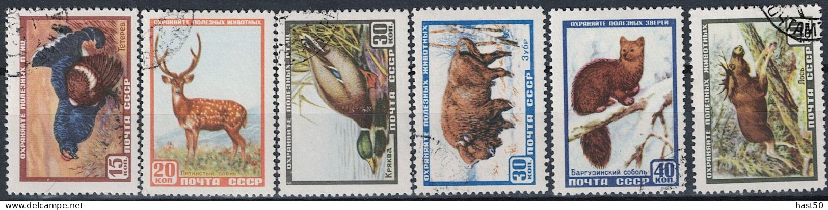 Sowjetunion UdSSR - Tiere (MiNr. 1924/9) 1957 - Gest Used Obl - Usati