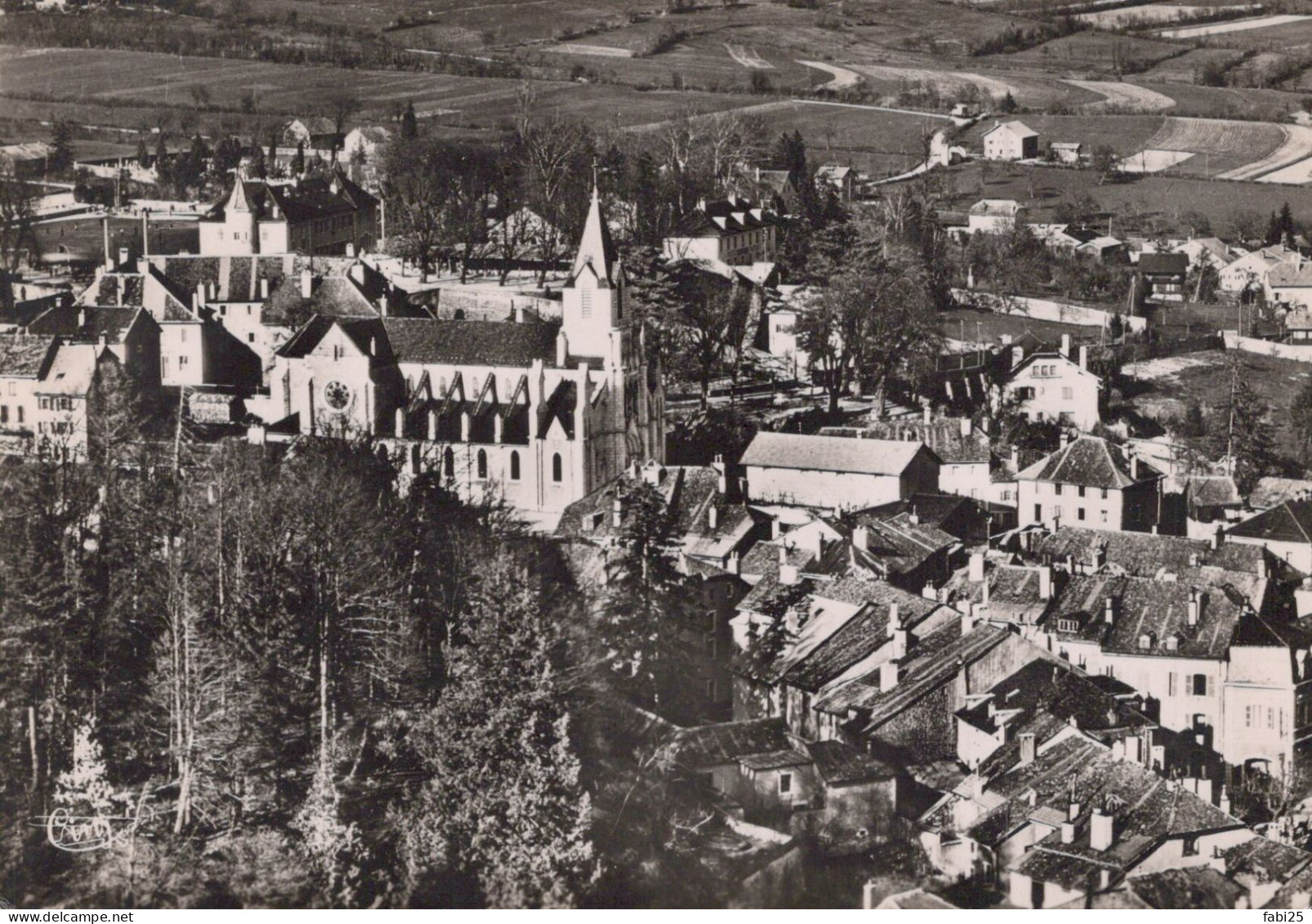 GEX VUE AERIENNE L EGLISE - Gex