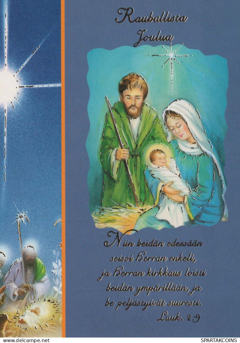 Vierge Marie Madone Bébé JÉSUS Noël Religion Vintage Carte Postale CPSM #PBB910.A - Vergine Maria E Madonne