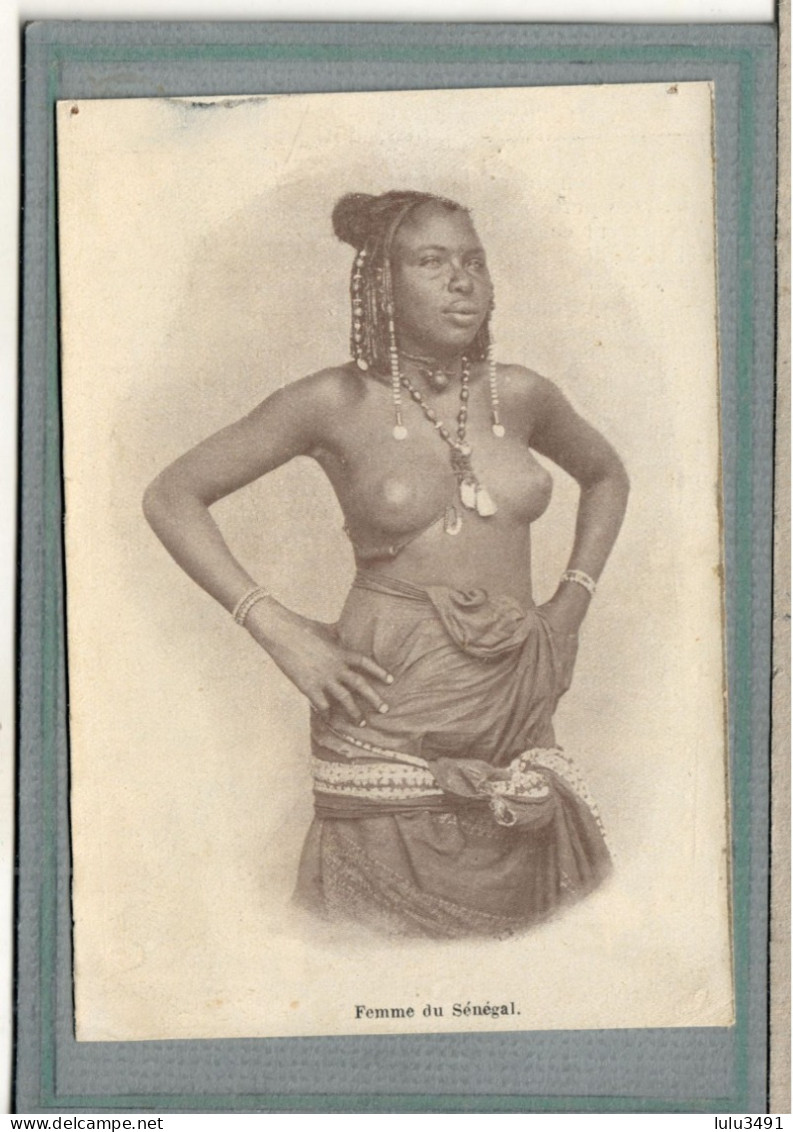 CPA-SENEGAL - Mots Clés: Carte-Photo, Coiffure Et Bijoux Africains, Ethnographie, Femme Du Sénégal, Seins Nus - 1916 - Senegal