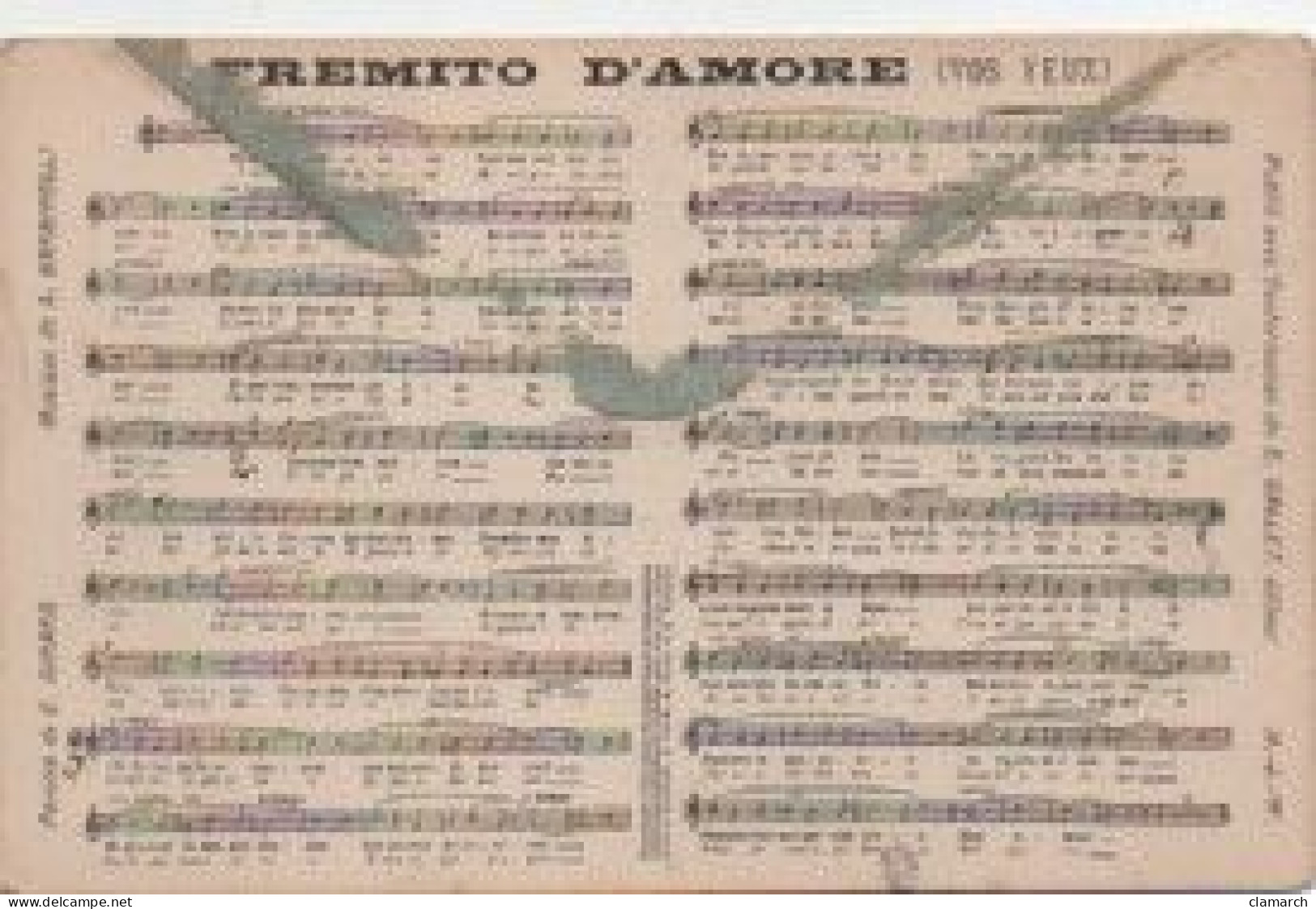 CHANSONS-FREMITO D'AMORE (Vos Yeux) Paroles D'E Girard, Musique D'A Barbirolli - HJW - Musica