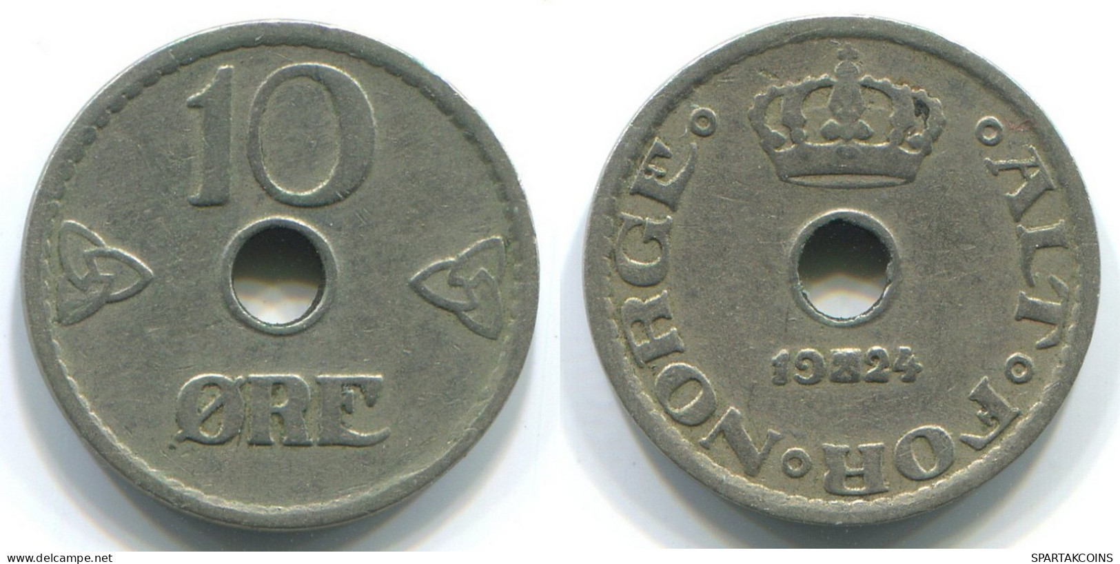10 ORE 1924 NORWEGEN NORWAY Münze #WW1050.D.A - Norvegia