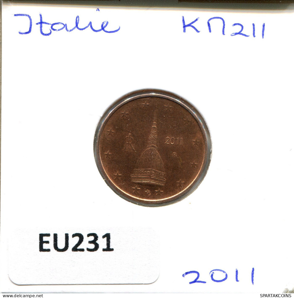 2 EURO CENTS 2011 ITALY Coin #EU231.U.A - Italien