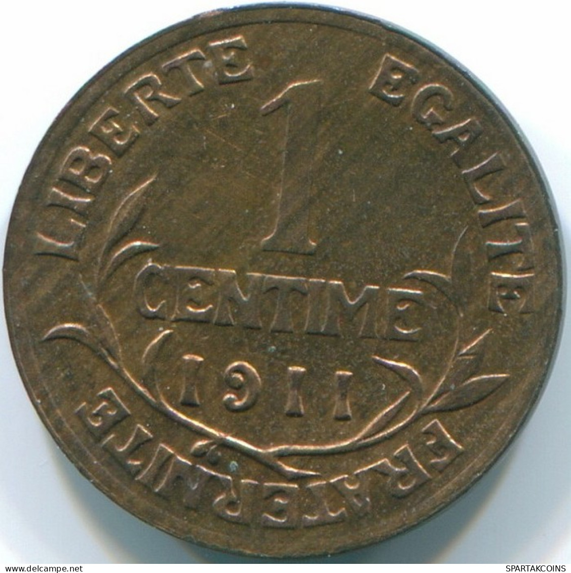 1 CENTIME 1911 FRANCIA FRANCE Moneda Daniel-Dupuis AUNC #FR1211.9.E.A - 1 Centime