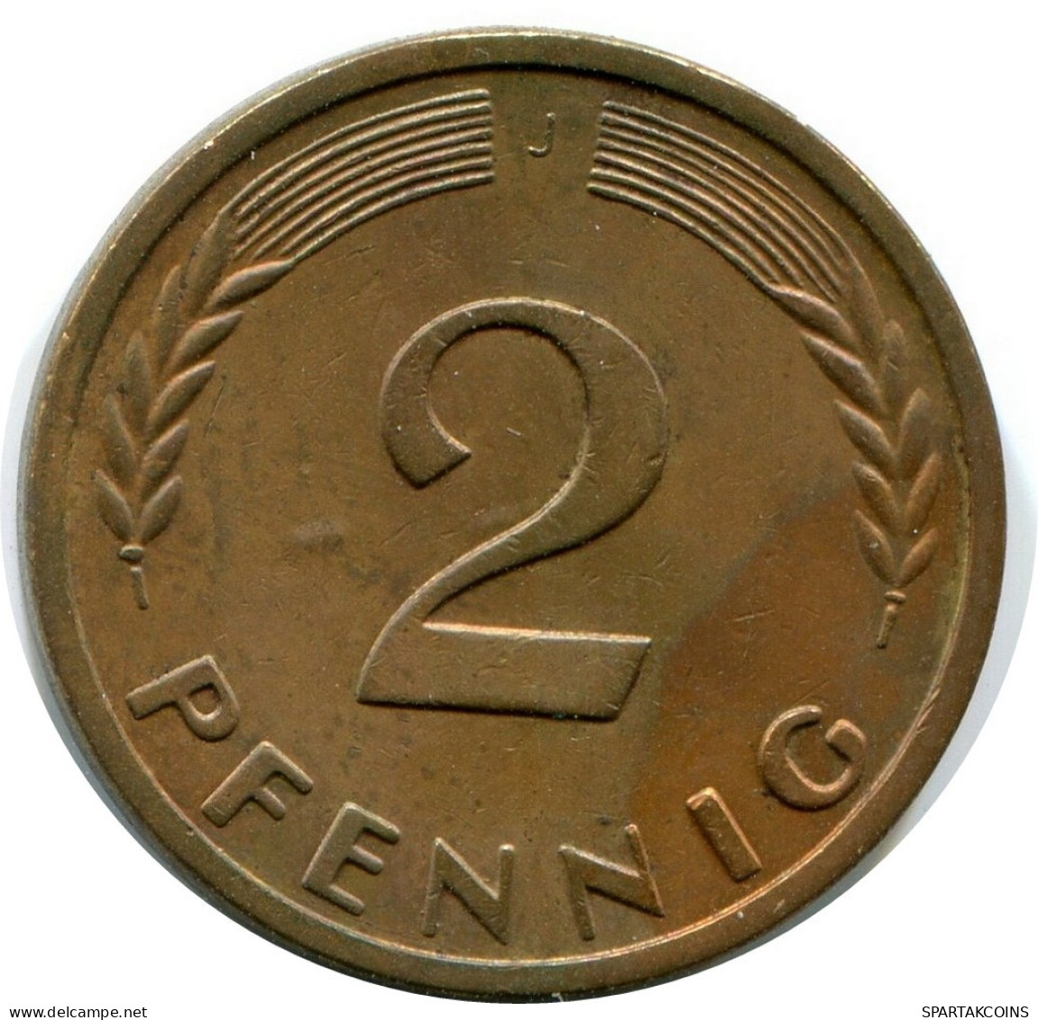2 PFENNIG 1958 J BRD ALEMANIA Moneda GERMANY #AW954.E.A - 2 Pfennig