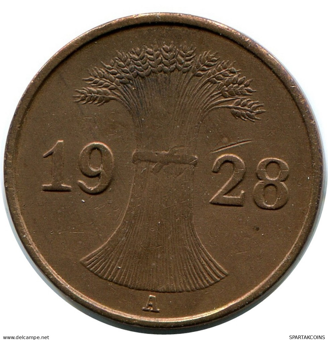 1 REICHSPFENNIG 1928 A ALLEMAGNE Pièce GERMANY #DB780.F.A - 1 Renten- & 1 Reichspfennig