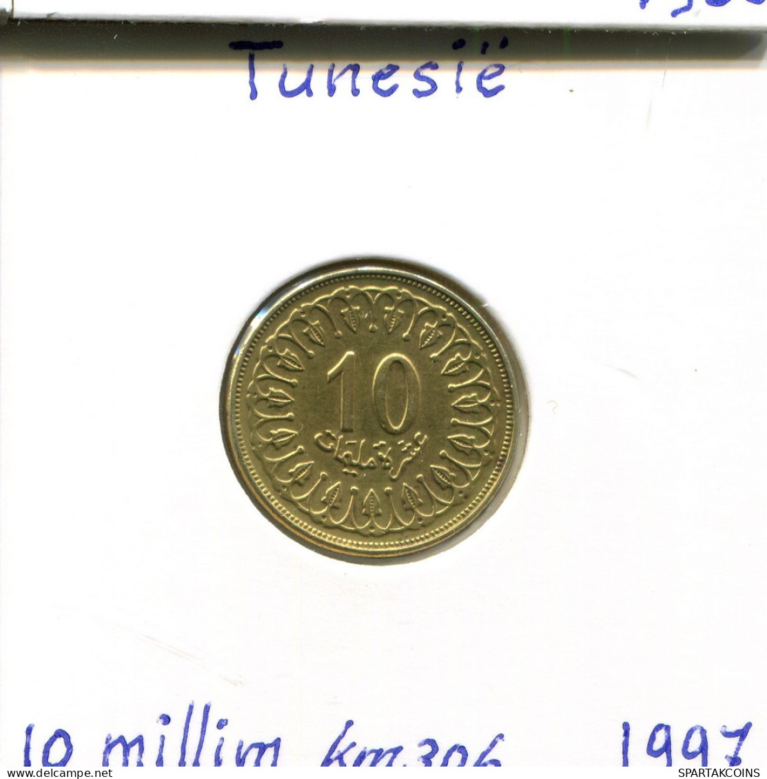 10 MILLIMES 1997 TUNISIA Coin #AP820.2.U.A - Tunesien