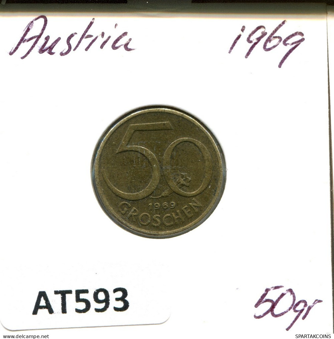 50 GROSCHEN 1969 ÖSTERREICH AUSTRIA Münze #AT593.D.A - Oostenrijk