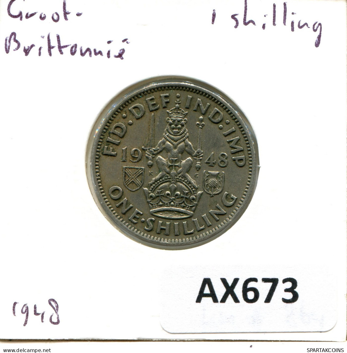 SHILLING 1948 UK GREAT BRITAIN Coin #AX673.U.A - I. 1 Shilling