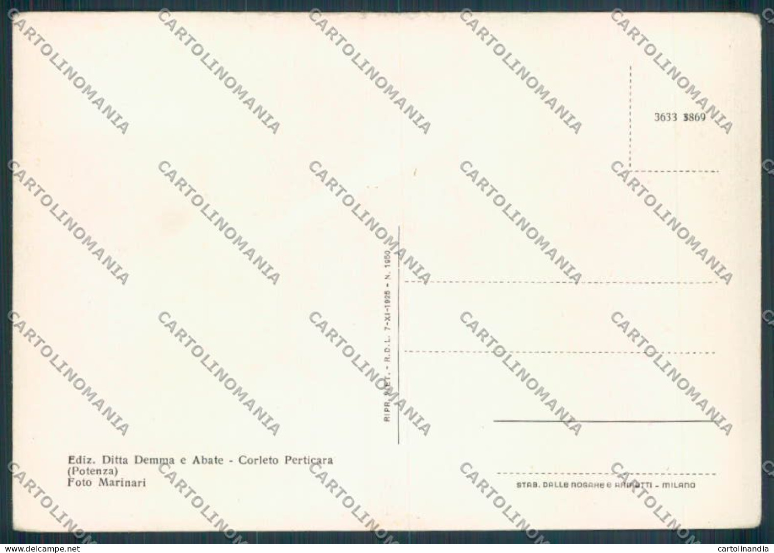 Potenza Corleto Perticara FG Cartolina ZF6594 - Potenza