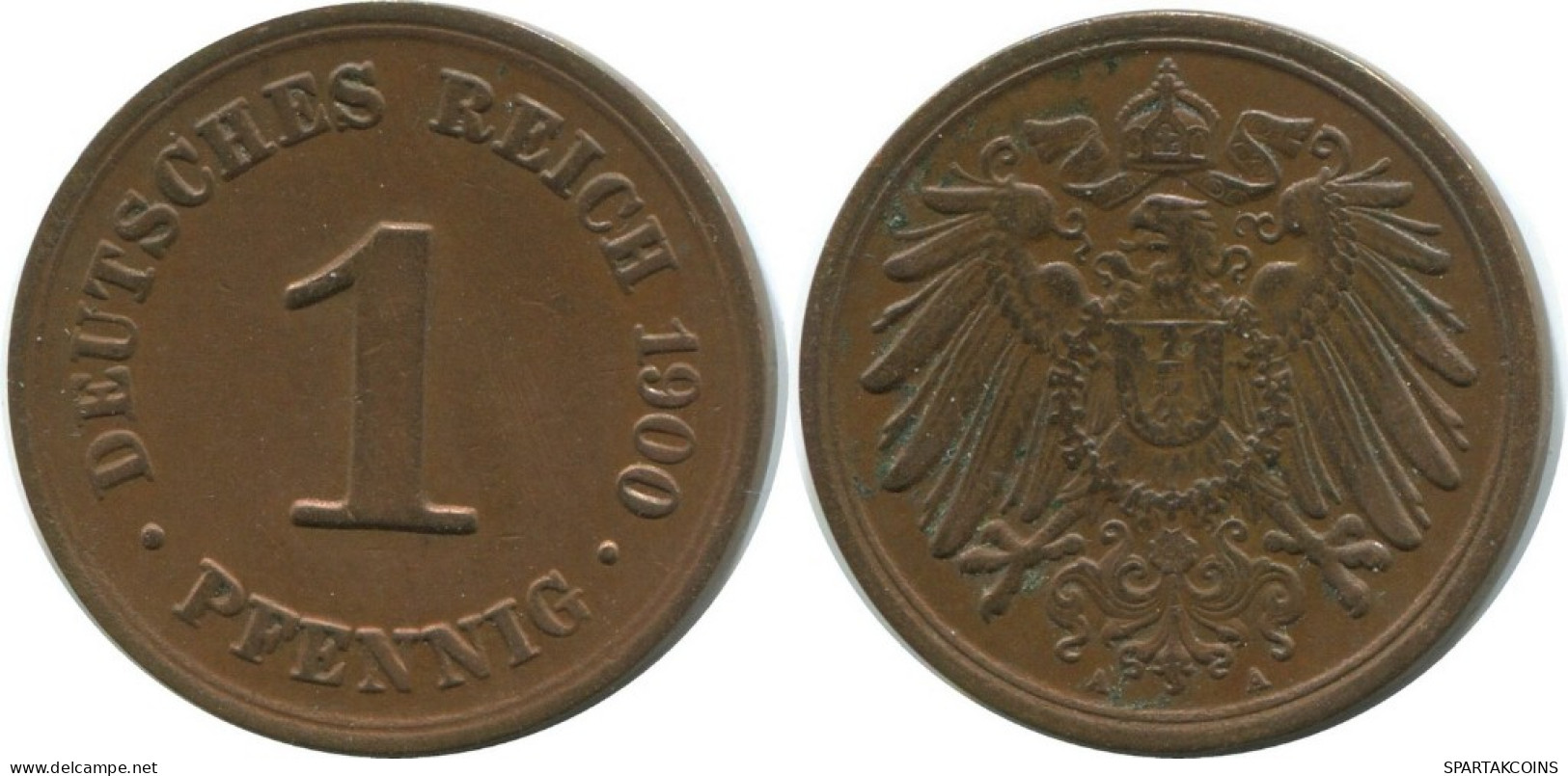 1 PFENNIG 1900 A DEUTSCHLAND Münze GERMANY #AD437.9.D.A - 1 Pfennig
