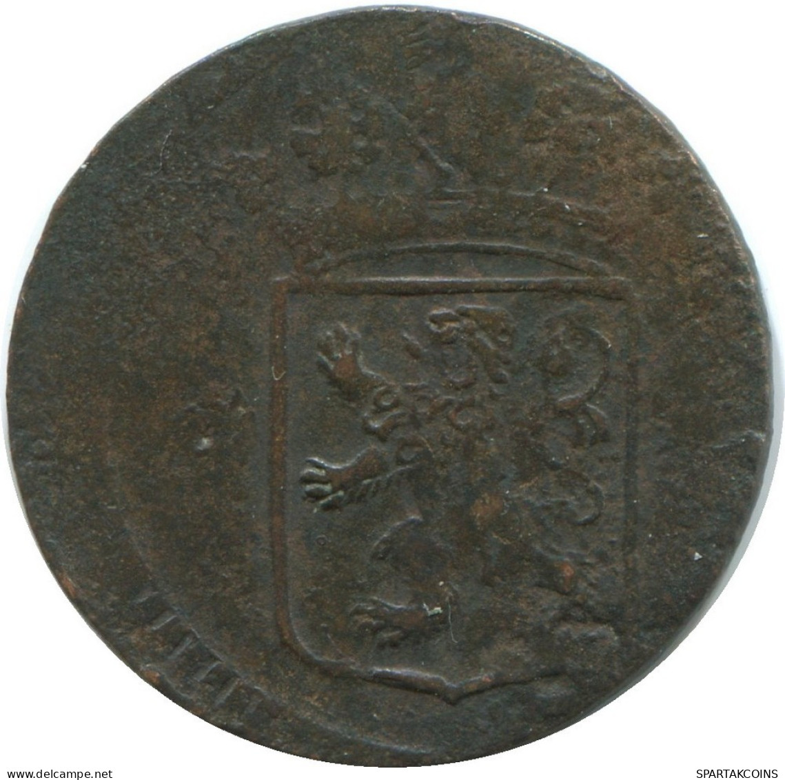 1780 HOLLAND VOC DUIT NIEDERLANDE OSTINDIEN NY COLONIAL PENNY #VOC1221.8.D.A - Indes Néerlandaises