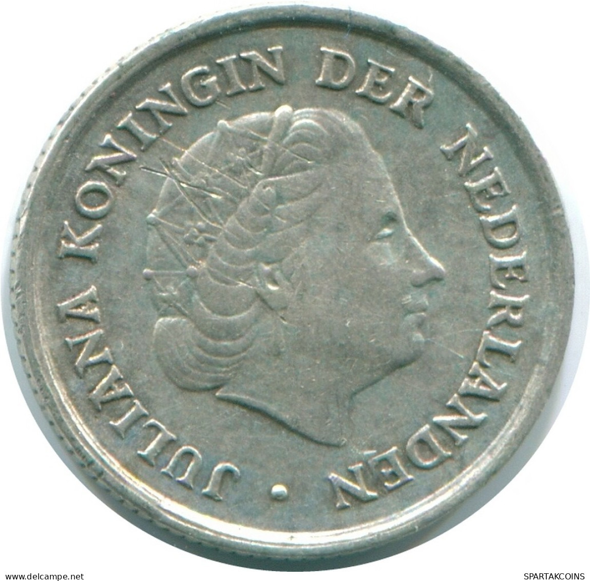 1/10 GULDEN 1966 ANTILLAS NEERLANDESAS PLATA Colonial Moneda #NL12837.3.E.A - Antilles Néerlandaises