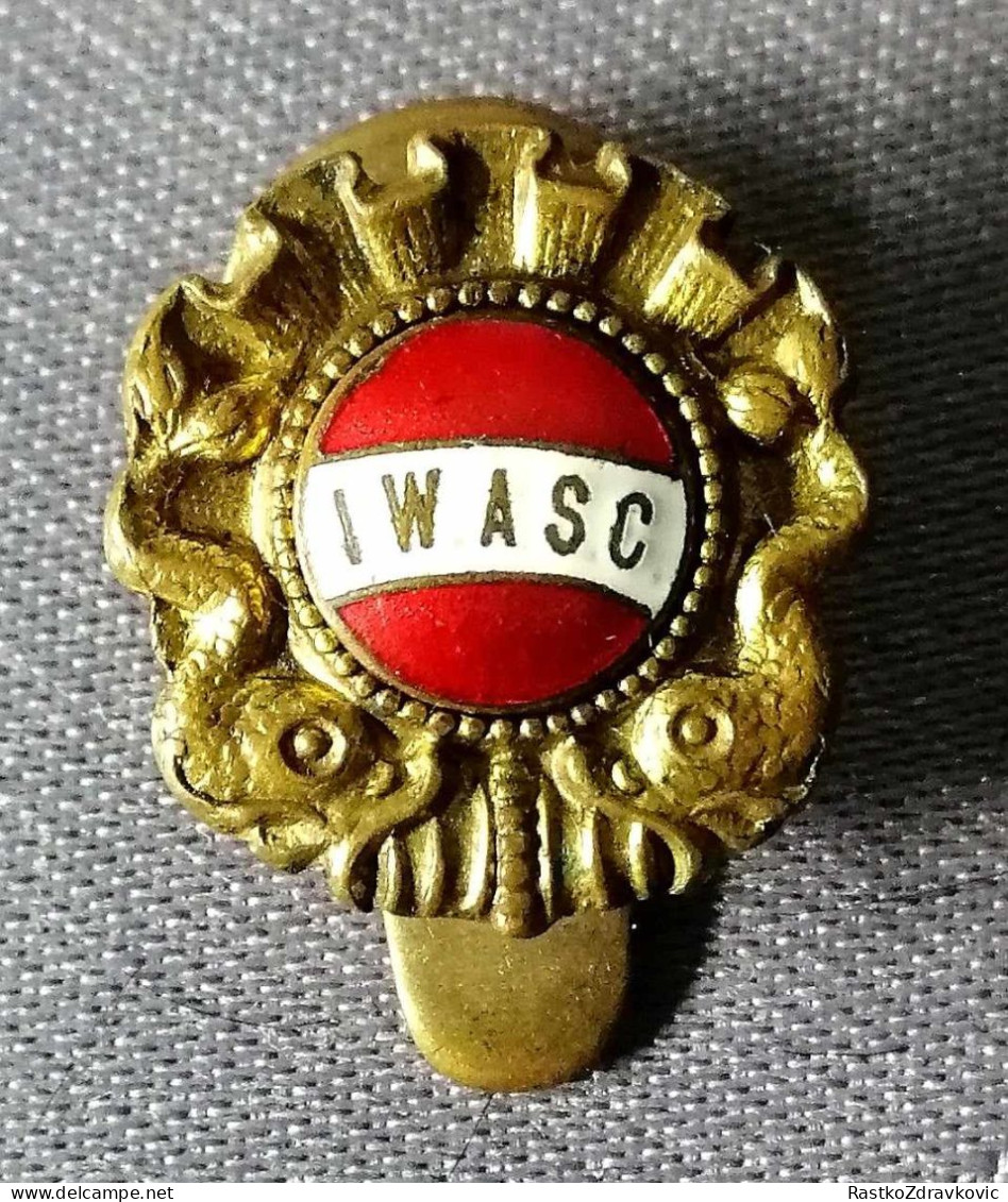 I.W.A.S.C.+ 1. Wiener Athletik Sport Club Um 1910+RARE+VINTAGE+BADGE+OSTEREICH - Fussball