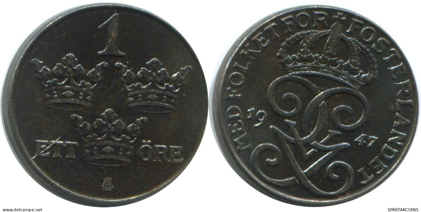 1 ORE 1947 SUECIA SWEDEN Moneda #AD305.2.E.A - Suède