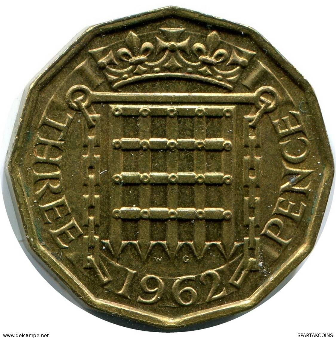 THREEPENCE 1962 UK GROßBRITANNIEN GREAT BRITAIN Münze #BB057.D.A - F. 3 Pence