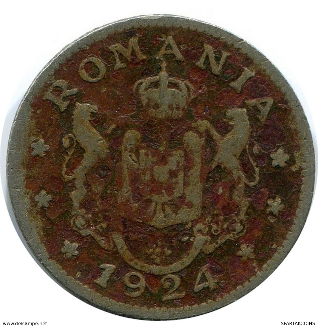 1 LEU 1924 ROMANIA Coin #AR129.U.A - Roemenië