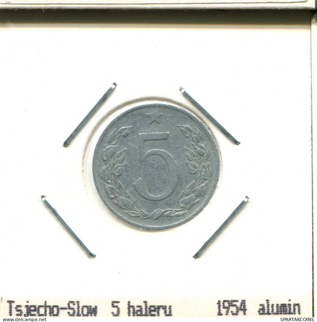 5 HALERU 1954 TSCHECHOSLOWAKEI CZECHOSLOWAKEI SLOVAKIA Münze #AS520.D.A - Cecoslovacchia