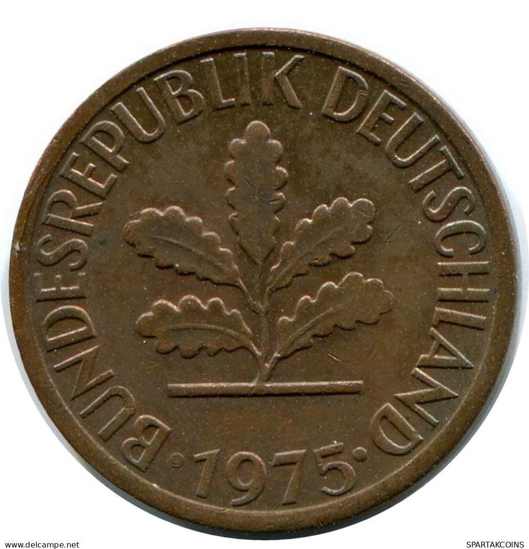 1 PFENNIG 1975 G WEST & UNIFIED GERMANY Coin #AW936.U.A - 1 Pfennig