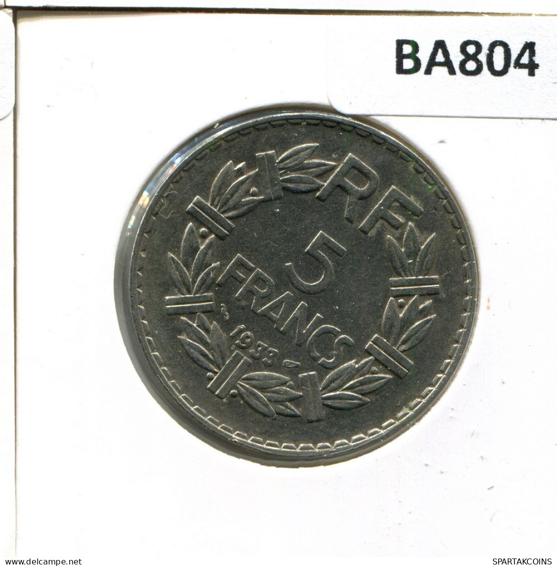 5 FRANCS 1933 FRANKREICH FRANCE Französisch Münze #BA804.D.A - 5 Francs