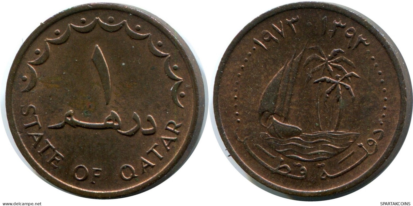 1 DIRHAM 1973 QATAR Islamic Coin #AY943.U.A - Qatar