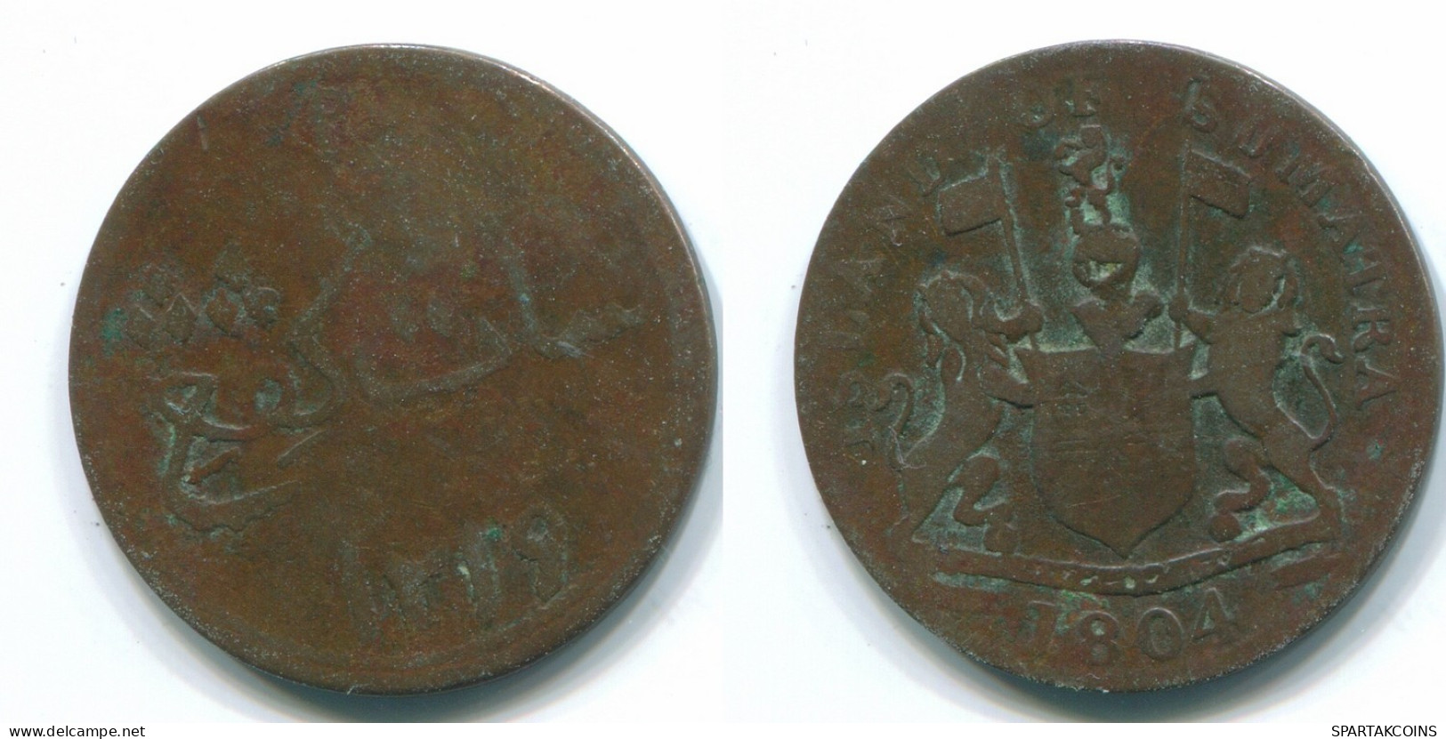1 KEPING 1804 SUMATRA BRITISH EAST INDE INDIA Copper Colonial Pièce #S11736.F.A - Indien