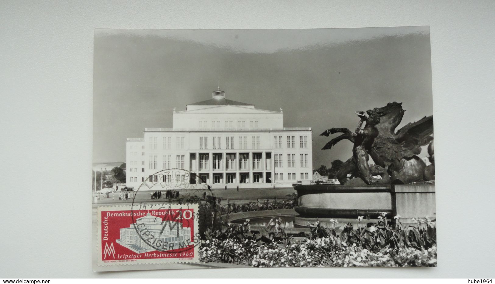 CARTE MAXIMUM CARD LEIPZIGER HERBSTMESSE 1960 MIT OPERNHAUS AM KARL MARX PLATZ IN LEIPZIG DDR - Maximum Cards