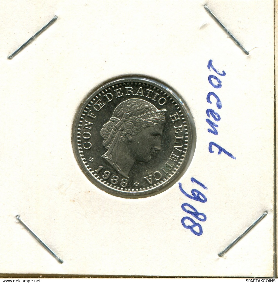 20 RAPPEN 1988 B SUIZA SWITZERLAND Moneda #AY009.3.E.A - Altri & Non Classificati