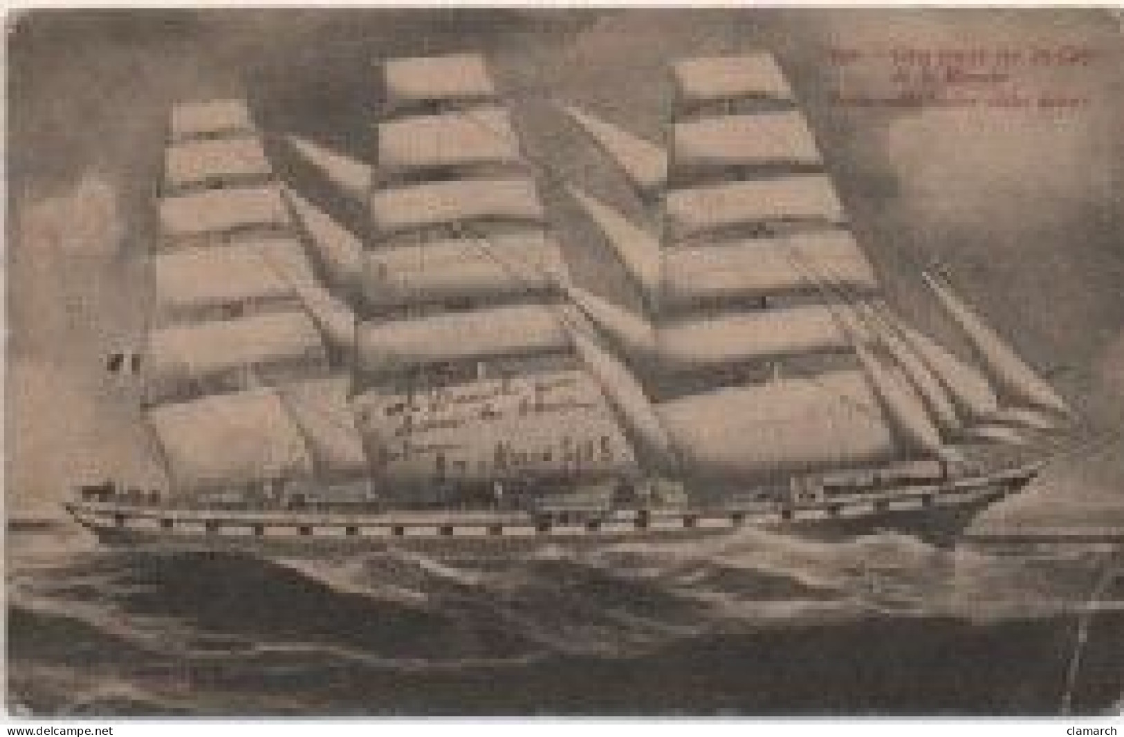 BATEAUX-Gros Temps Sur Les Côtes De La Manche-Trois Mats Toutes Voiles Dehors - LGB 1830 - Sailing Vessels