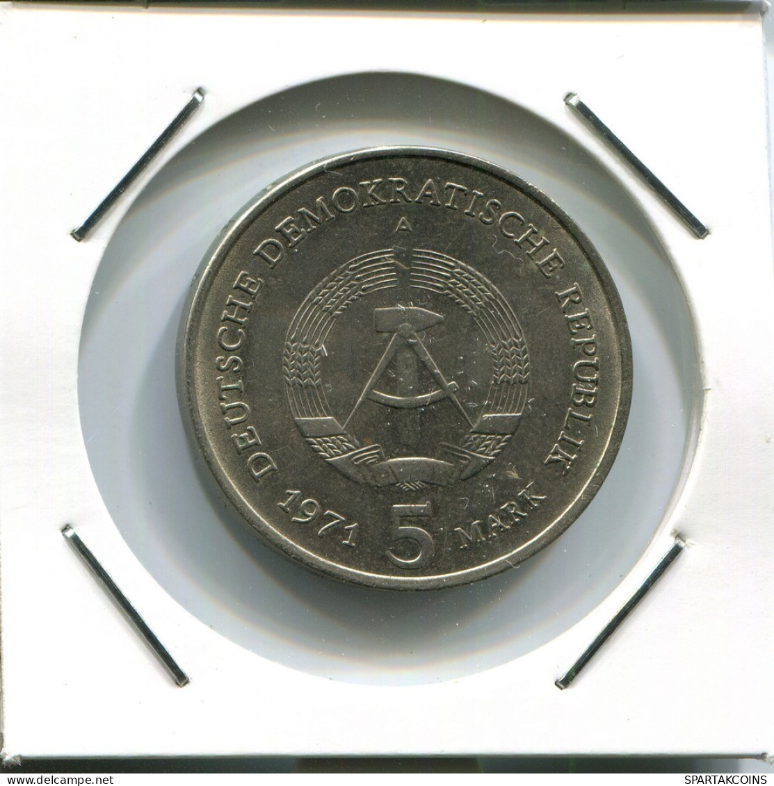 5 MARK 1971 DDR EAST GERMANY Coin #AR763.U.A - 5 Marchi