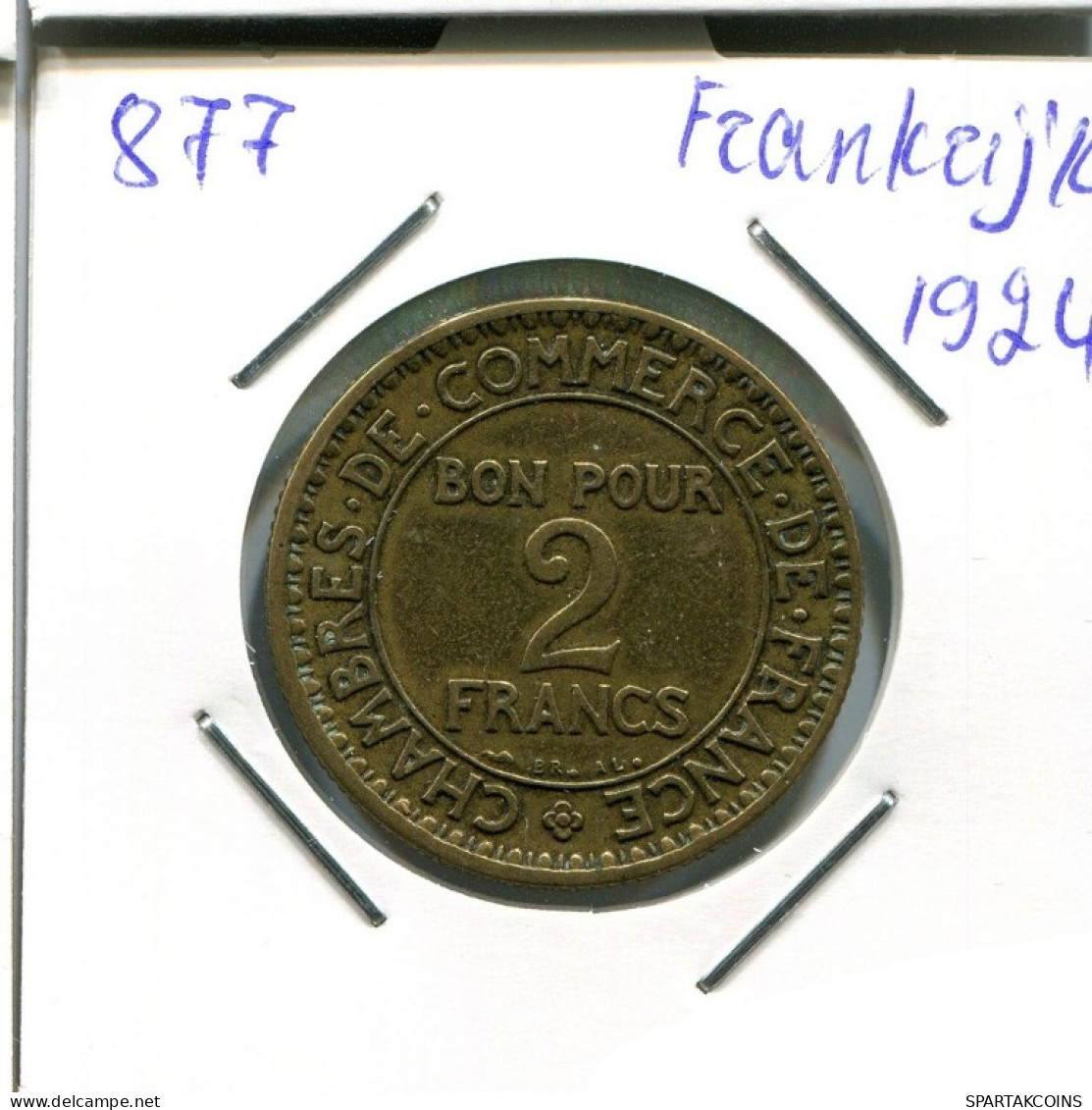 2 FRANCS 1924 FRANCE French Coin #AN334.U.A - 2 Francs