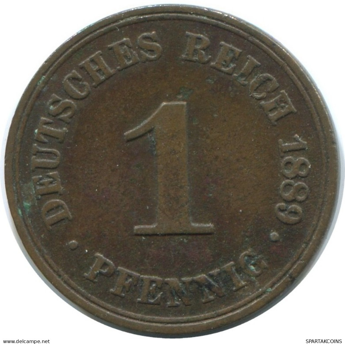 1 PFENNIG 1889 A ALEMANIA Moneda GERMANY #AE588.E.A - 1 Pfennig