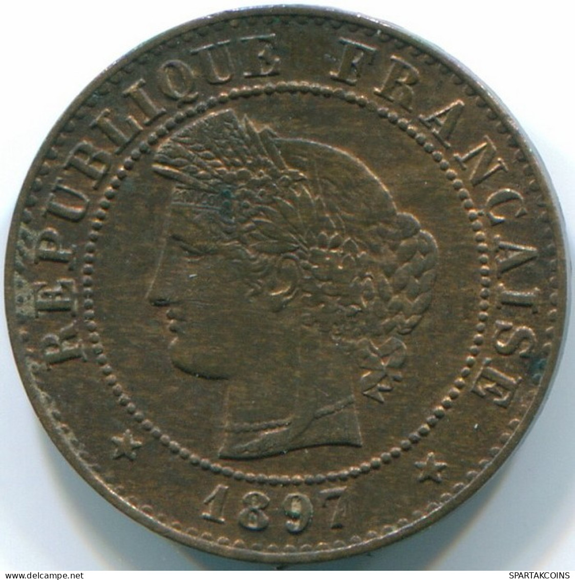 1 CENTIME 1897 A FRANCIA FRANCE Moneda CERES AUNC #FR1210.24.E.A - 1 Centime