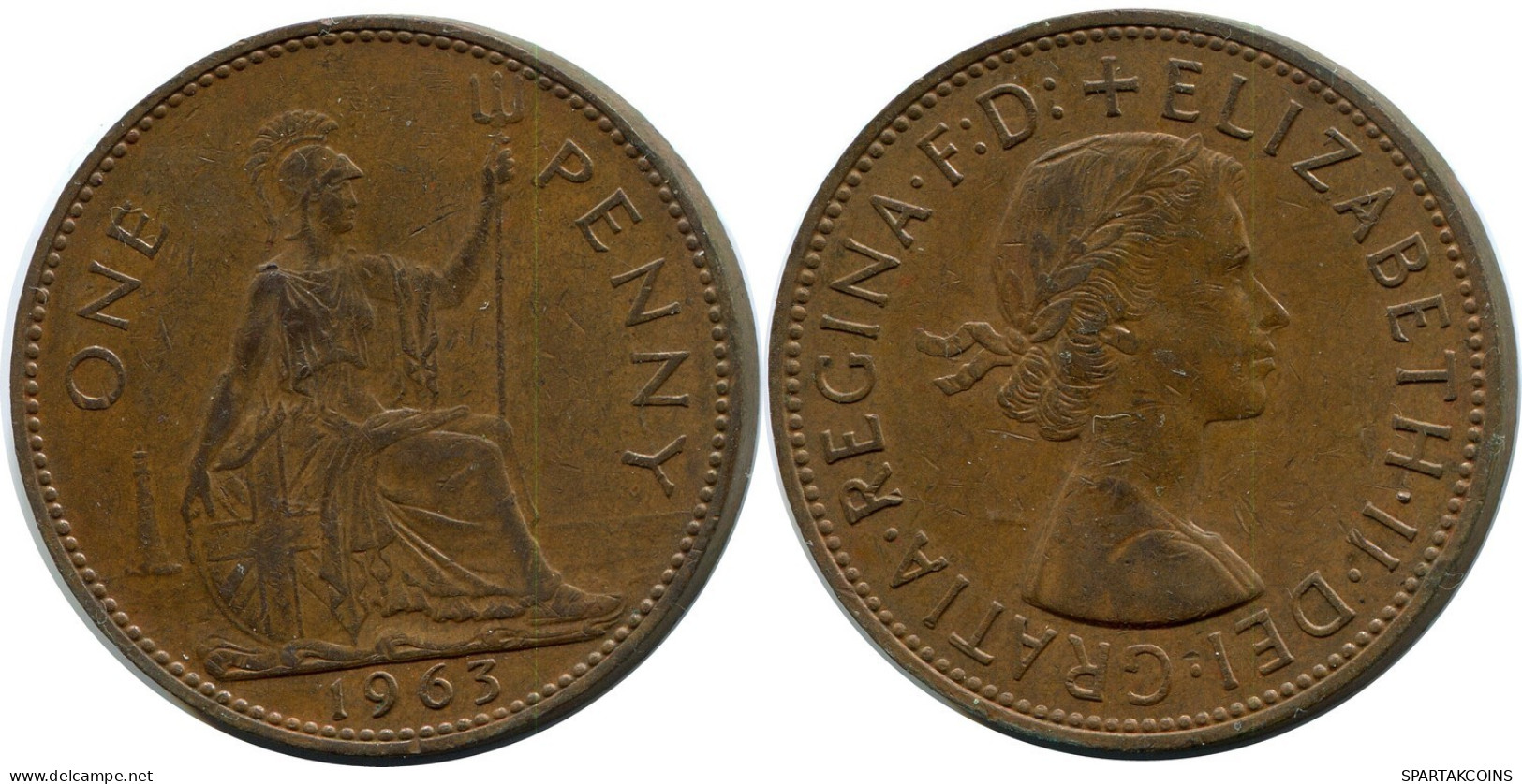 PENNY 1963 UK GREAT BRITAIN Coin #AZ638.U.A - D. 1 Penny