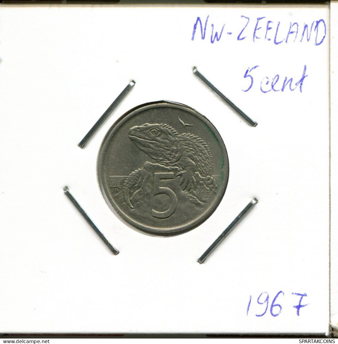5 CENTS 1967 NEW ZEALAND Coin #AR743.U.A - Nieuw-Zeeland