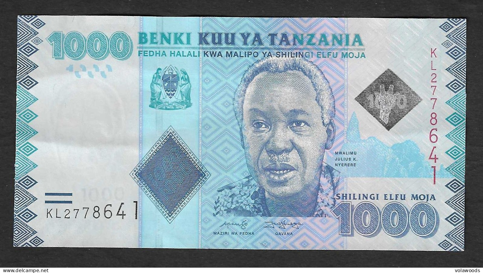 Tanzania - Banconota Circolata Da 1000 Scellini P-41c - 2019 - Tanzanie