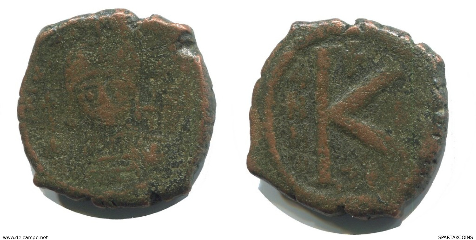 FLAVIUS MAURITIUS TIBERIUS AUGUSTUS Antiguo BYZANTINE Moneda 5.8g/23mm #AB366.9.E.A - Byzantium
