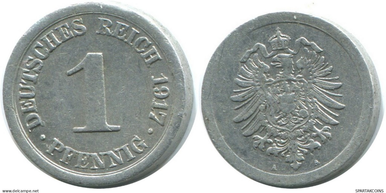1 PFENNIG 1917 A ERSATZMÜNZEN ALEMANIA Moneda GERMANY #AD427.9.E.A - 1 Pfennig