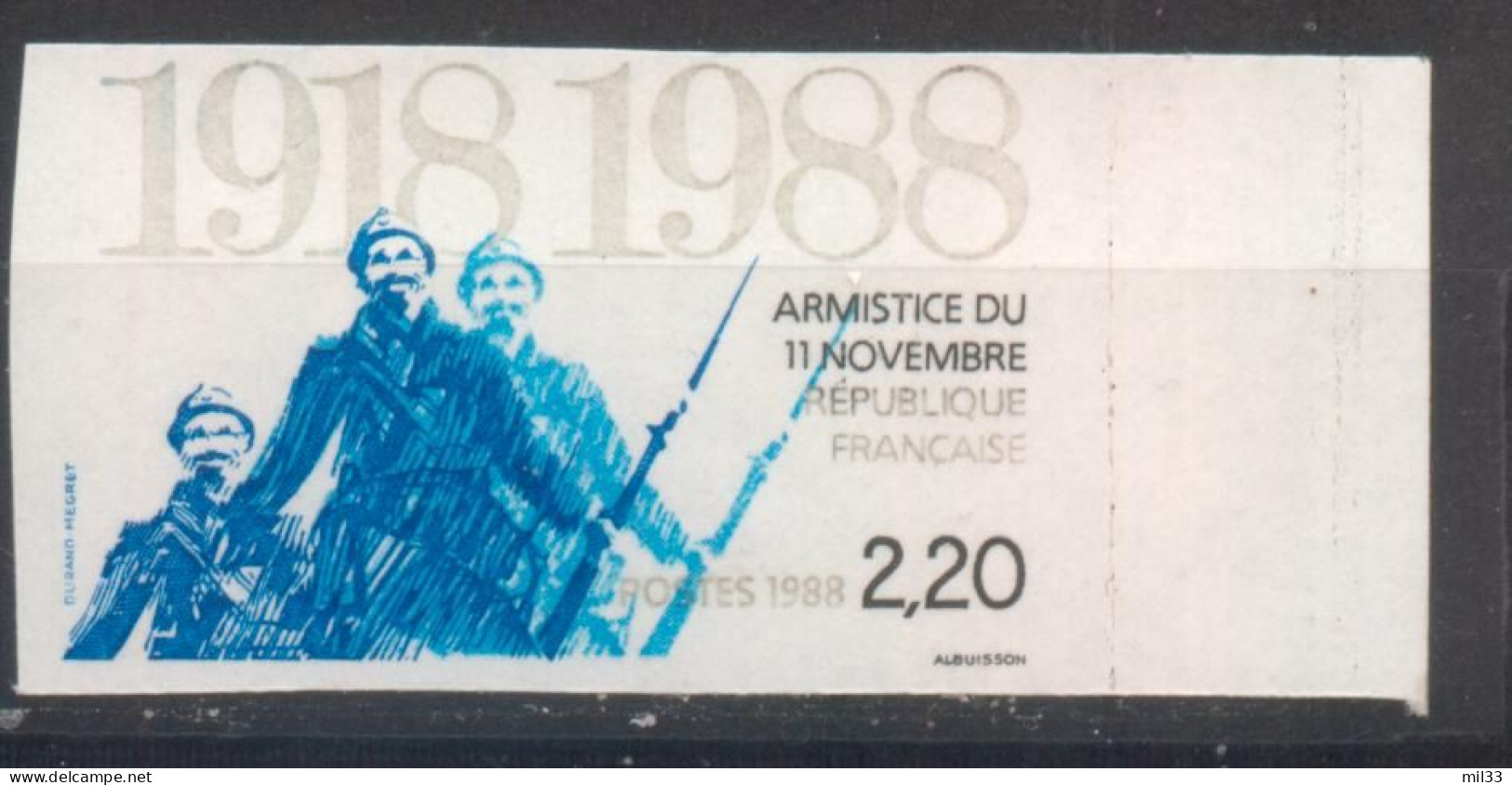 Armistice YT 2549 De 1988 Sans Trace De Charnière - Unclassified