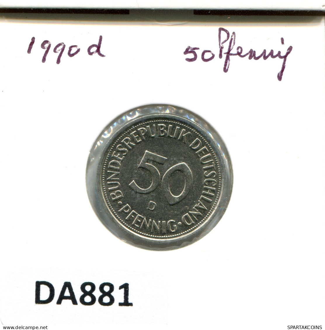 50 PFENNIG 1990 D BRD ALLEMAGNE Pièce GERMANY #DA881.F.A - 50 Pfennig