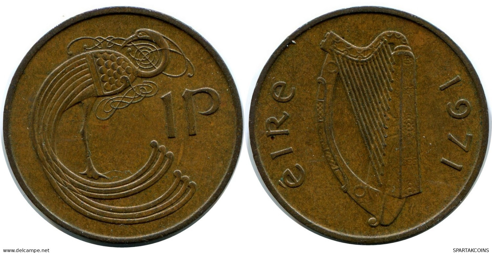 1 PENNY 1971 IRLAND IRELAND Münze #AY663.D.A - Irlande